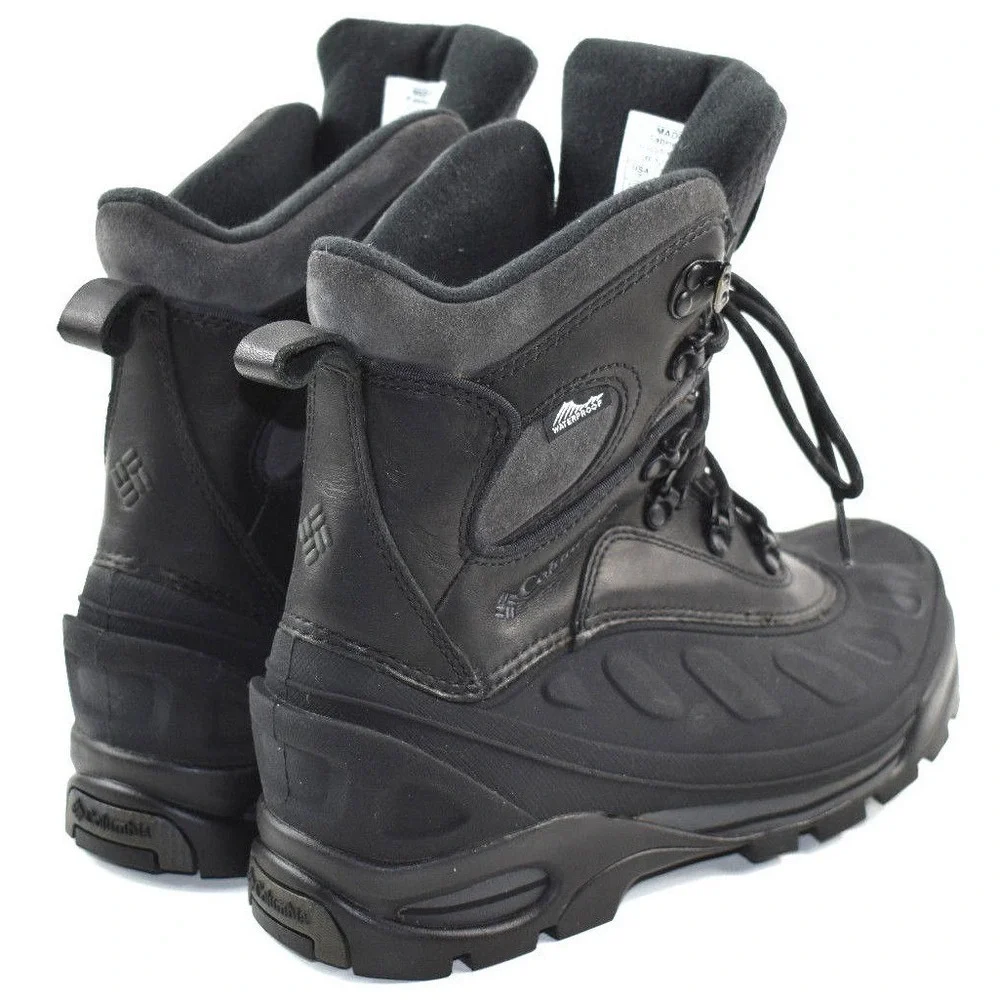 Columbia Buga Xcellerator Men's Size 7‎  Black Leather Waterproof Outdoor Boots